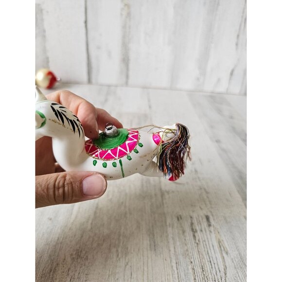 Vintage carlini horse pinata AS IS Italian glass Italy ornament string tree - Picture 8 of 9